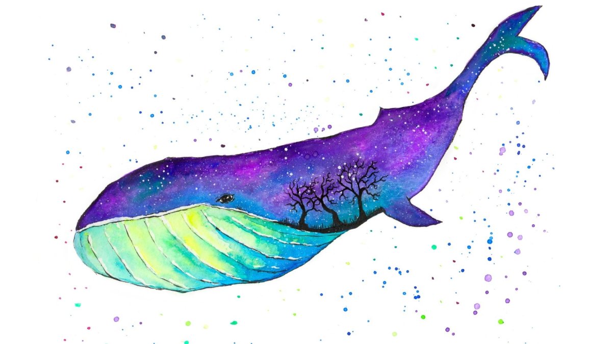 Кит рисунок