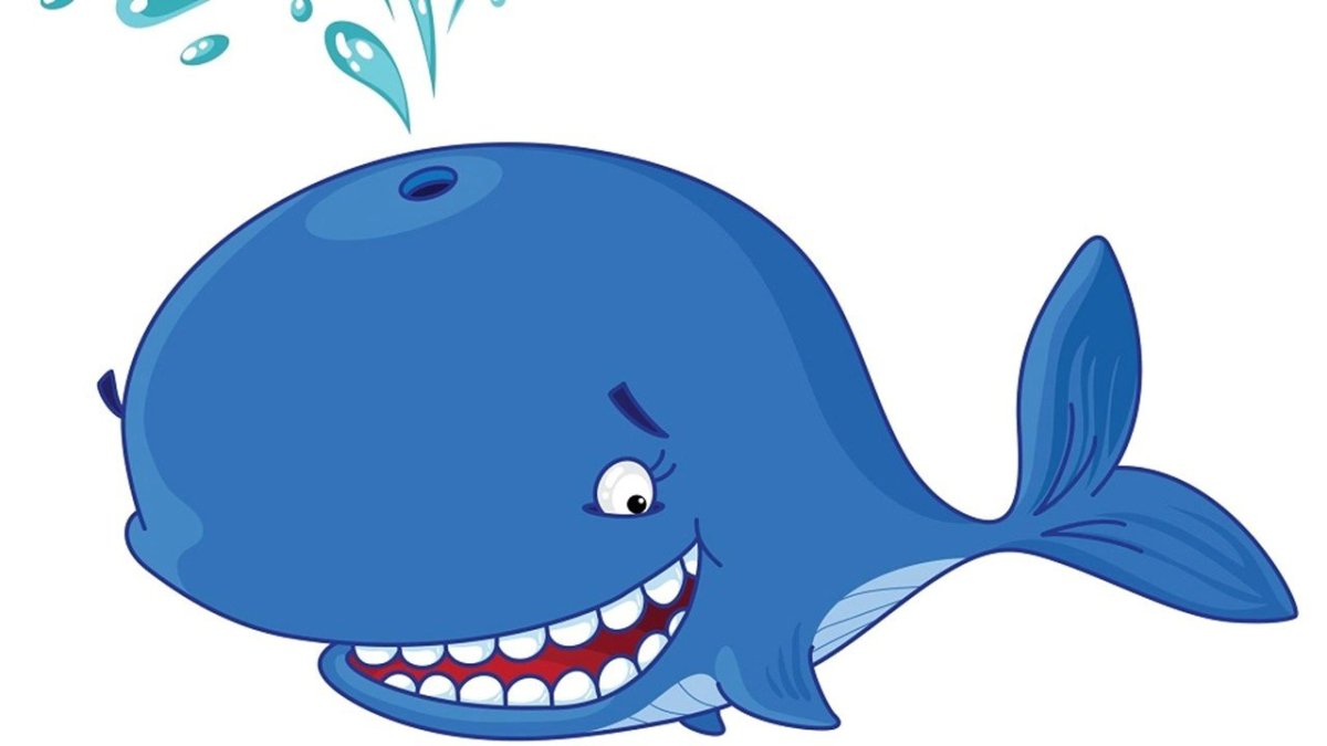 Веселый кит для детей