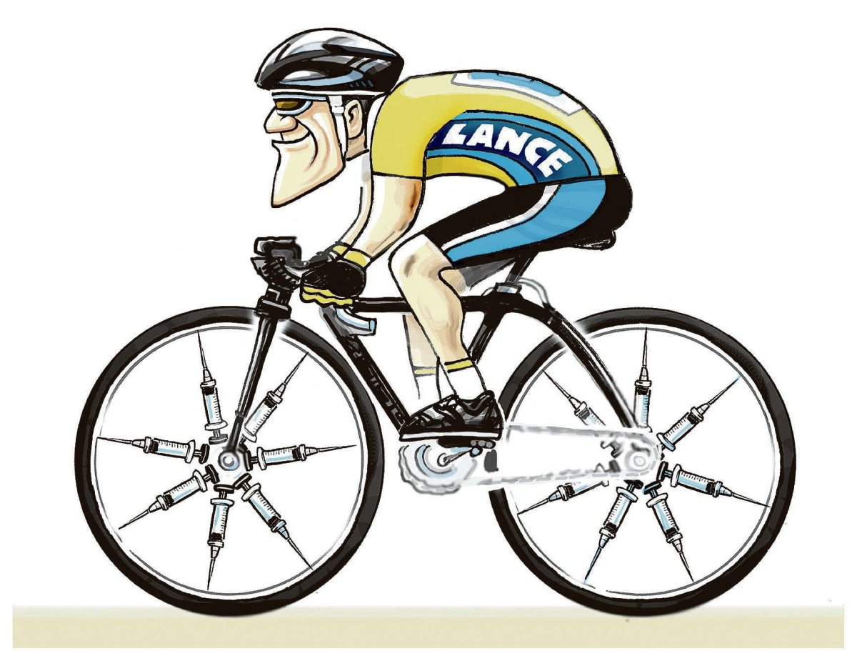 Велосипедист карикатура