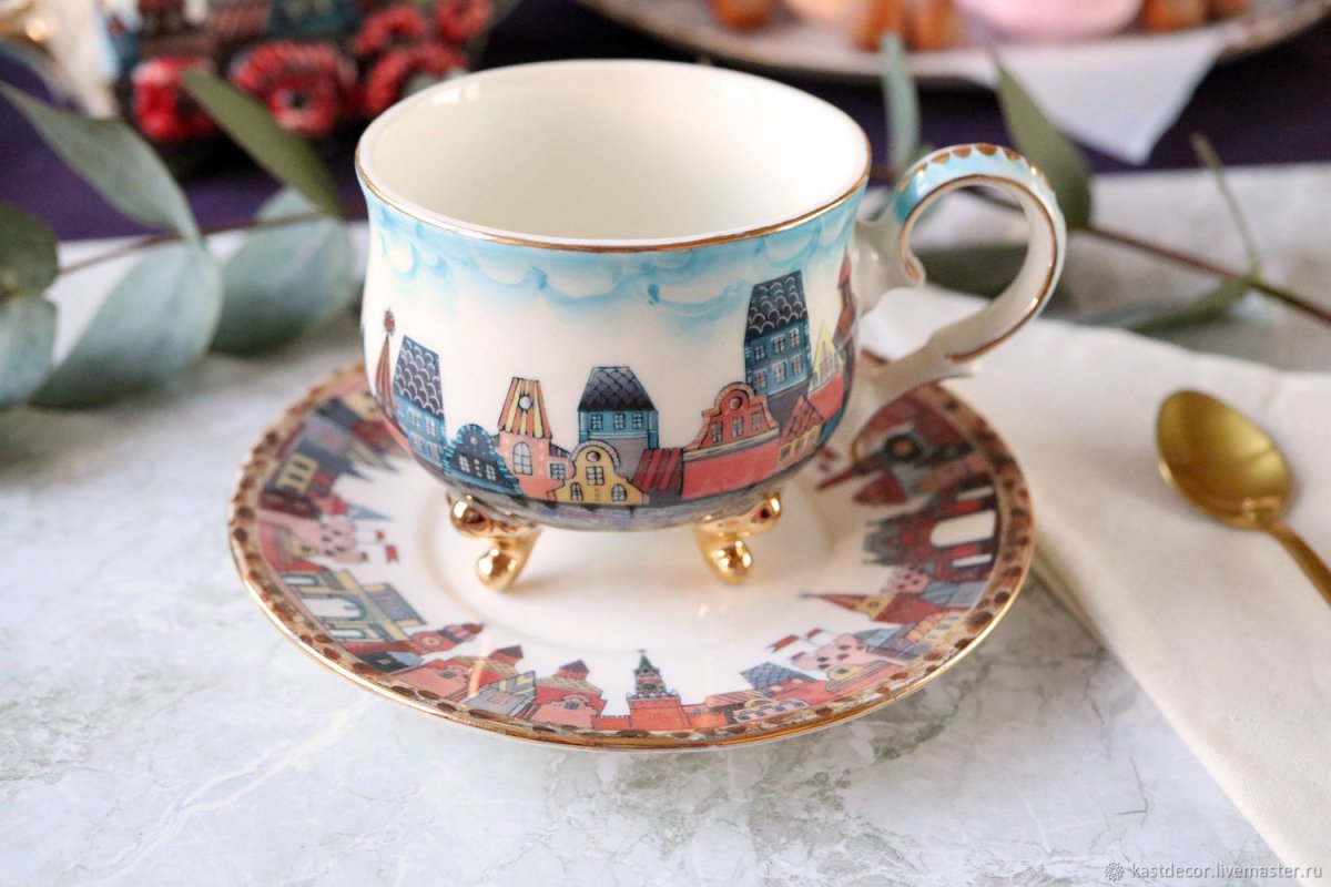 Fine Porcelain фарфор чайная пара