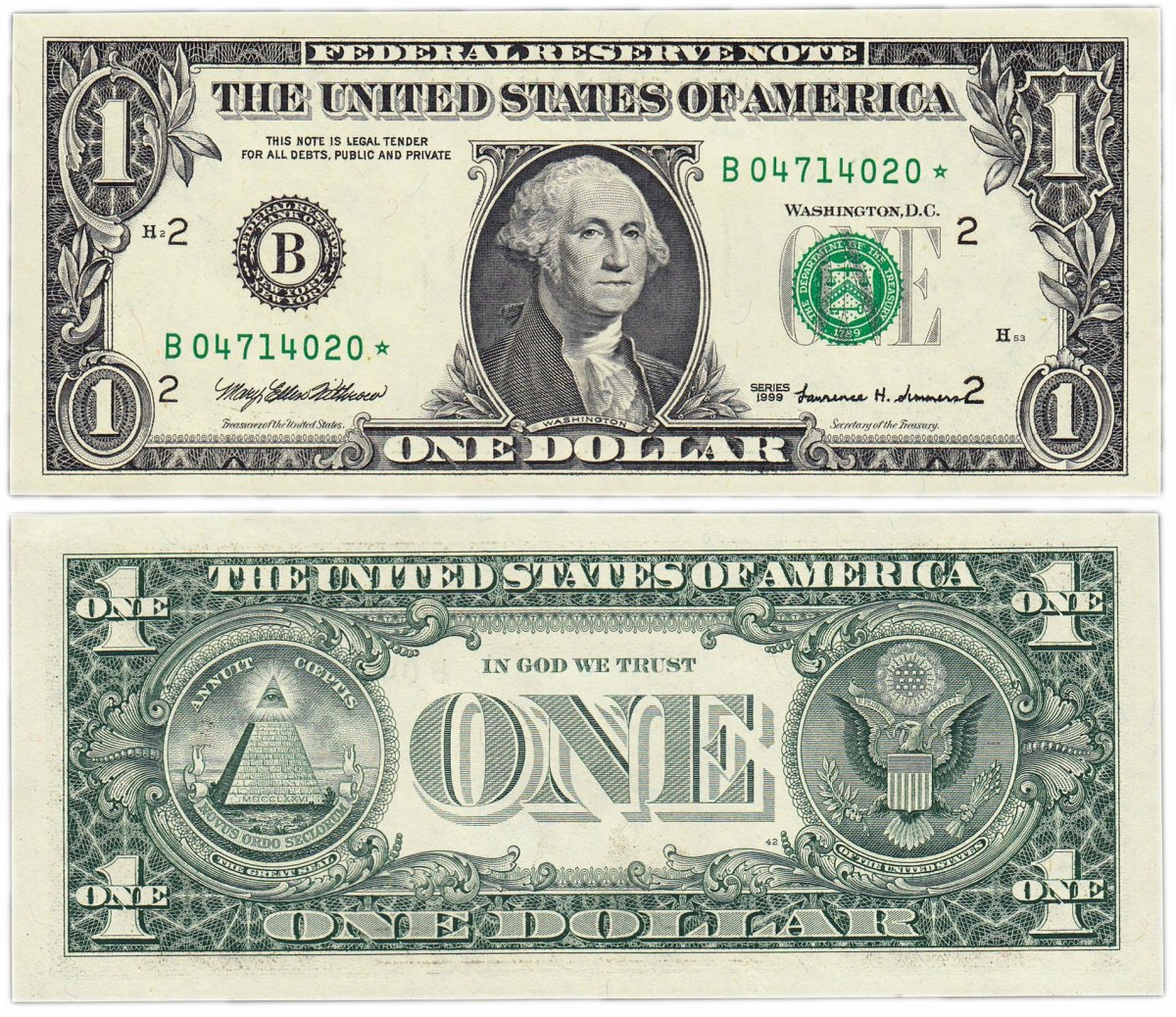 Где на долларе год выпуска