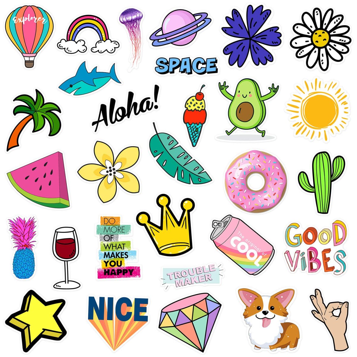 Яркие наклейки