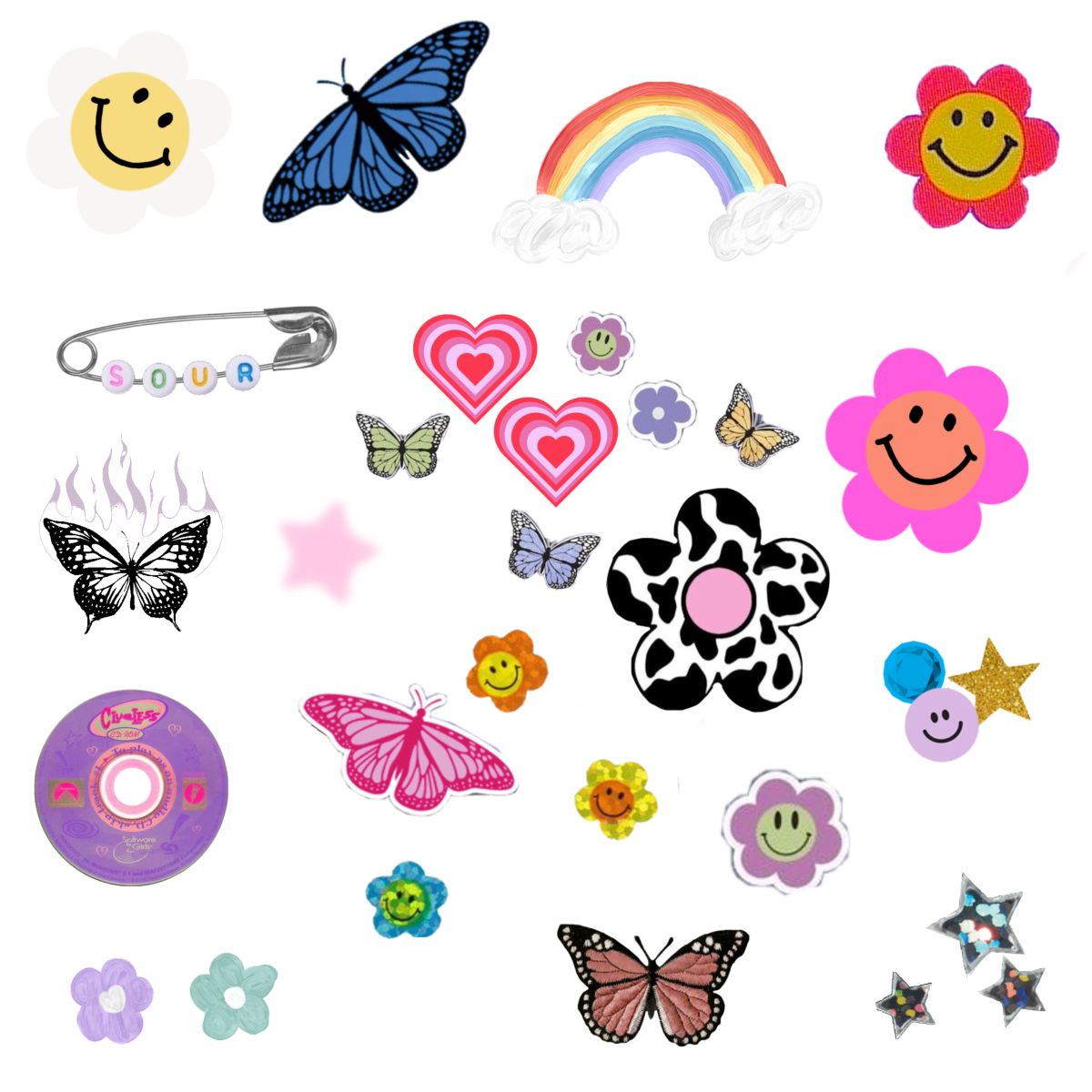 Красивые маленькие наклеечки