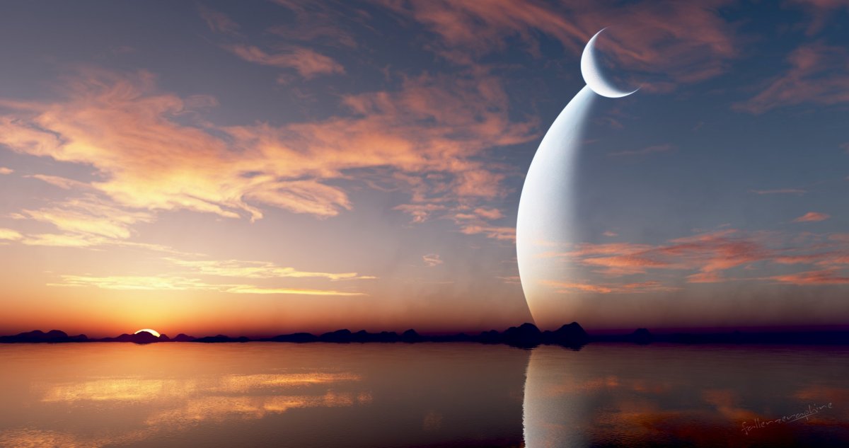 Луна на закате