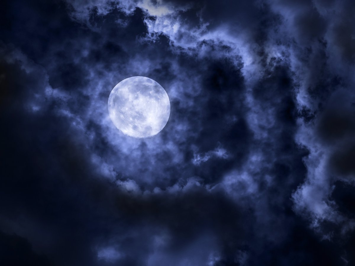 Ночное небо с луной