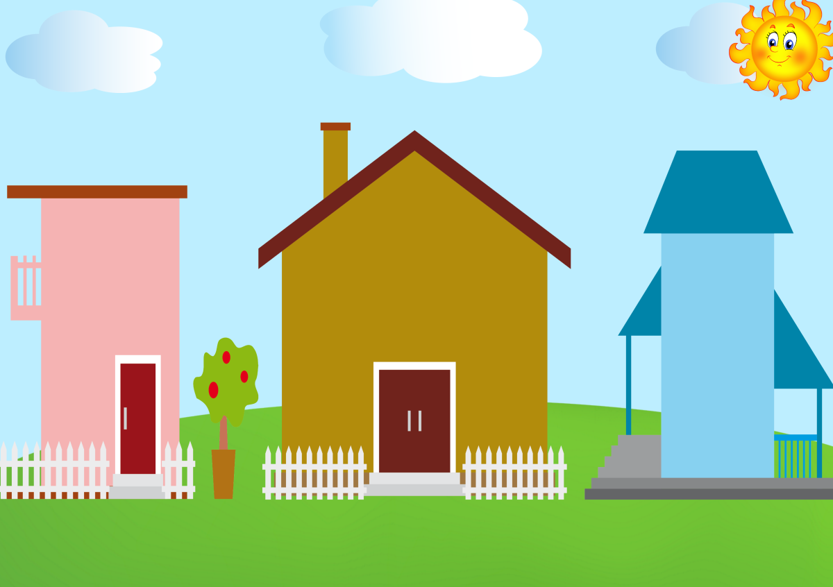 Фон для аппликации домик