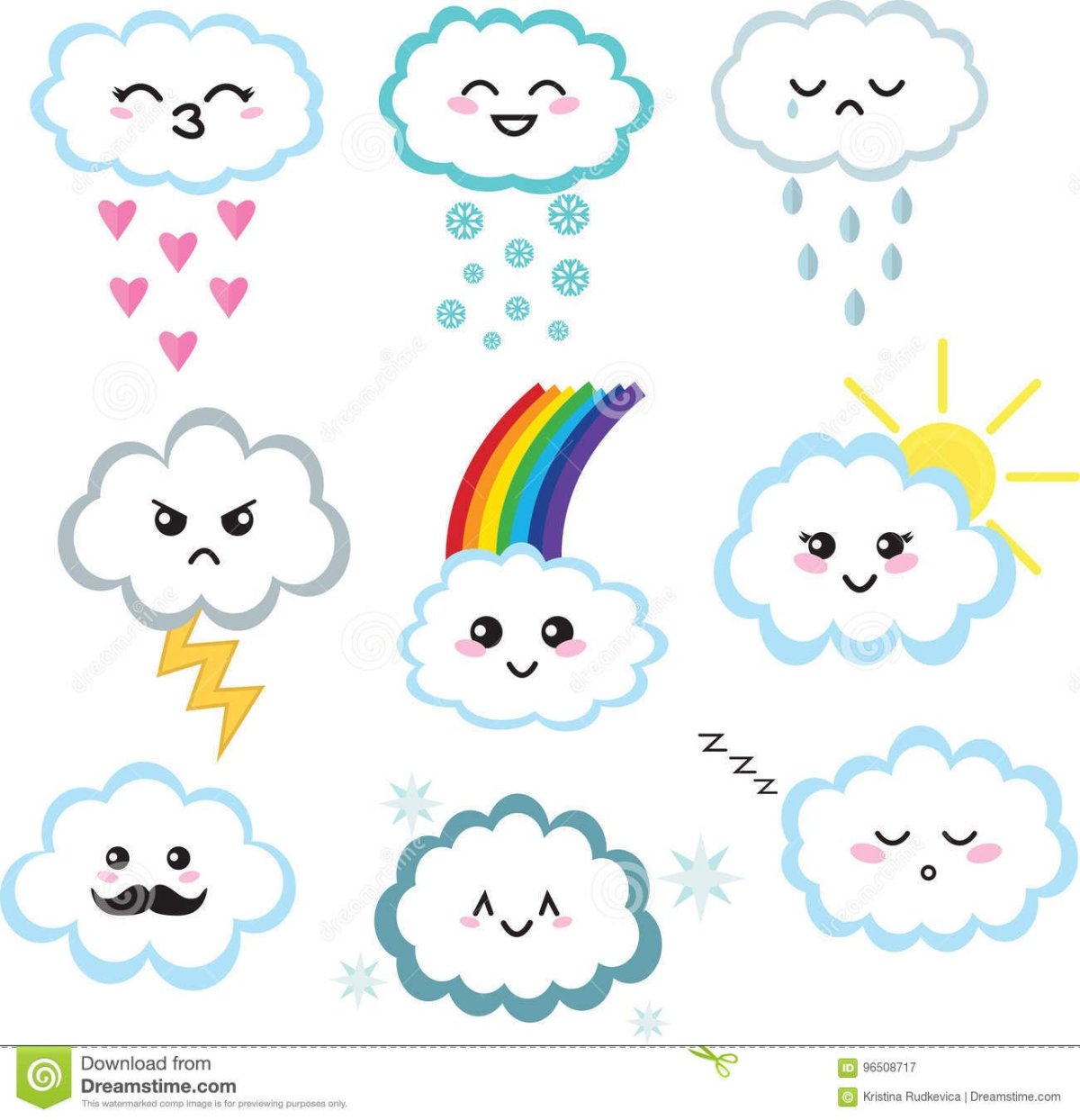 Рисунки с облаками легкие для срисовки