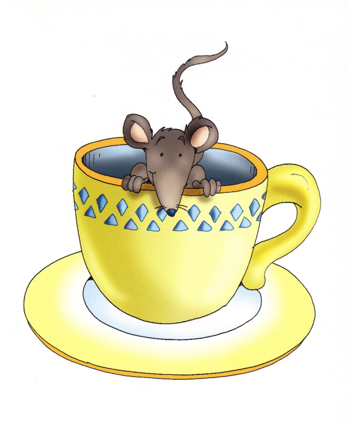 Серая мышка с сыром