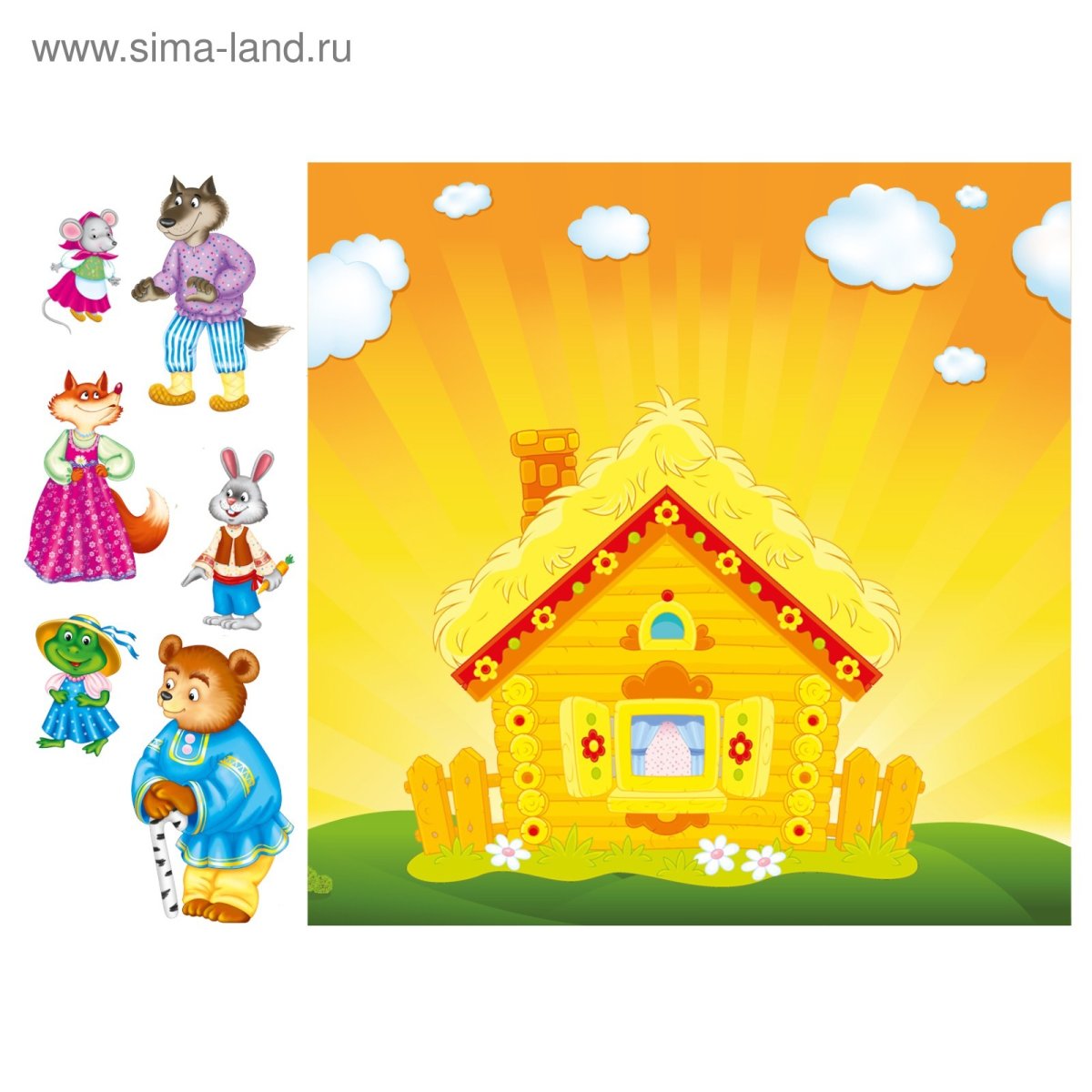 Теремок игра на липучках