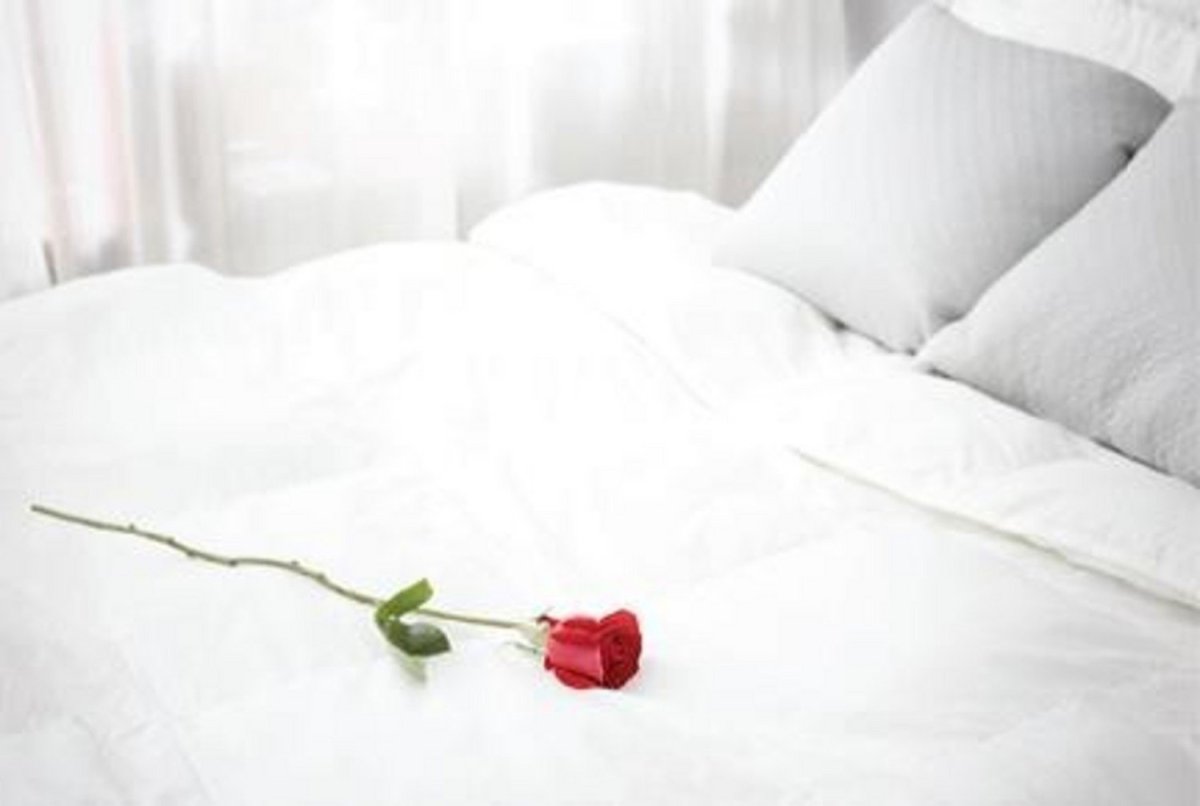 Розы на постели фото