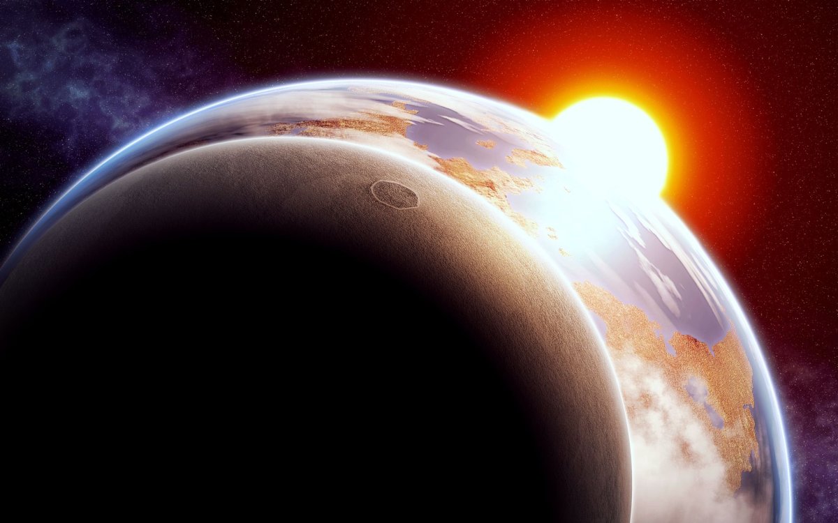 Солнечное затмение в космосе