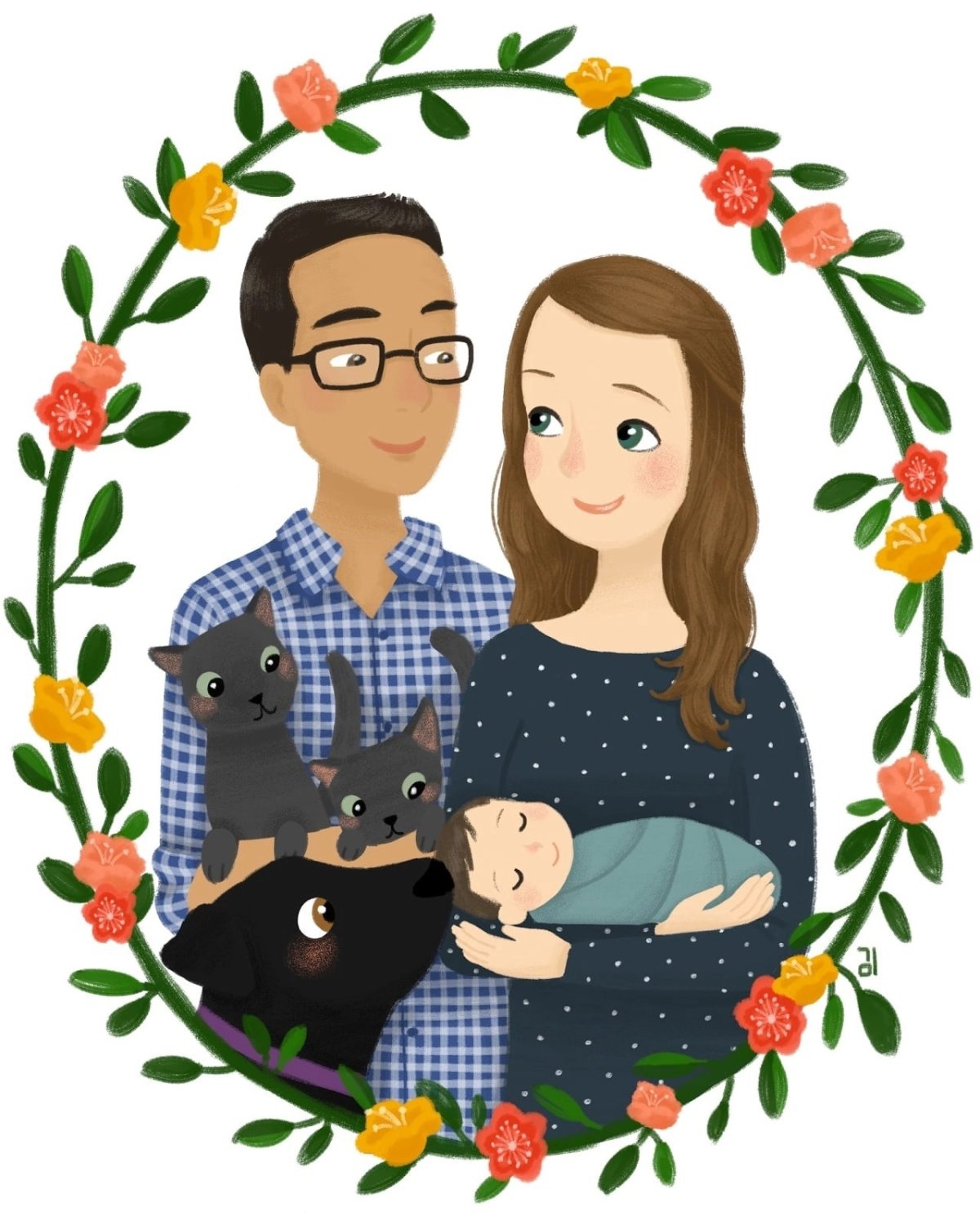 Семья картинки нарисованные