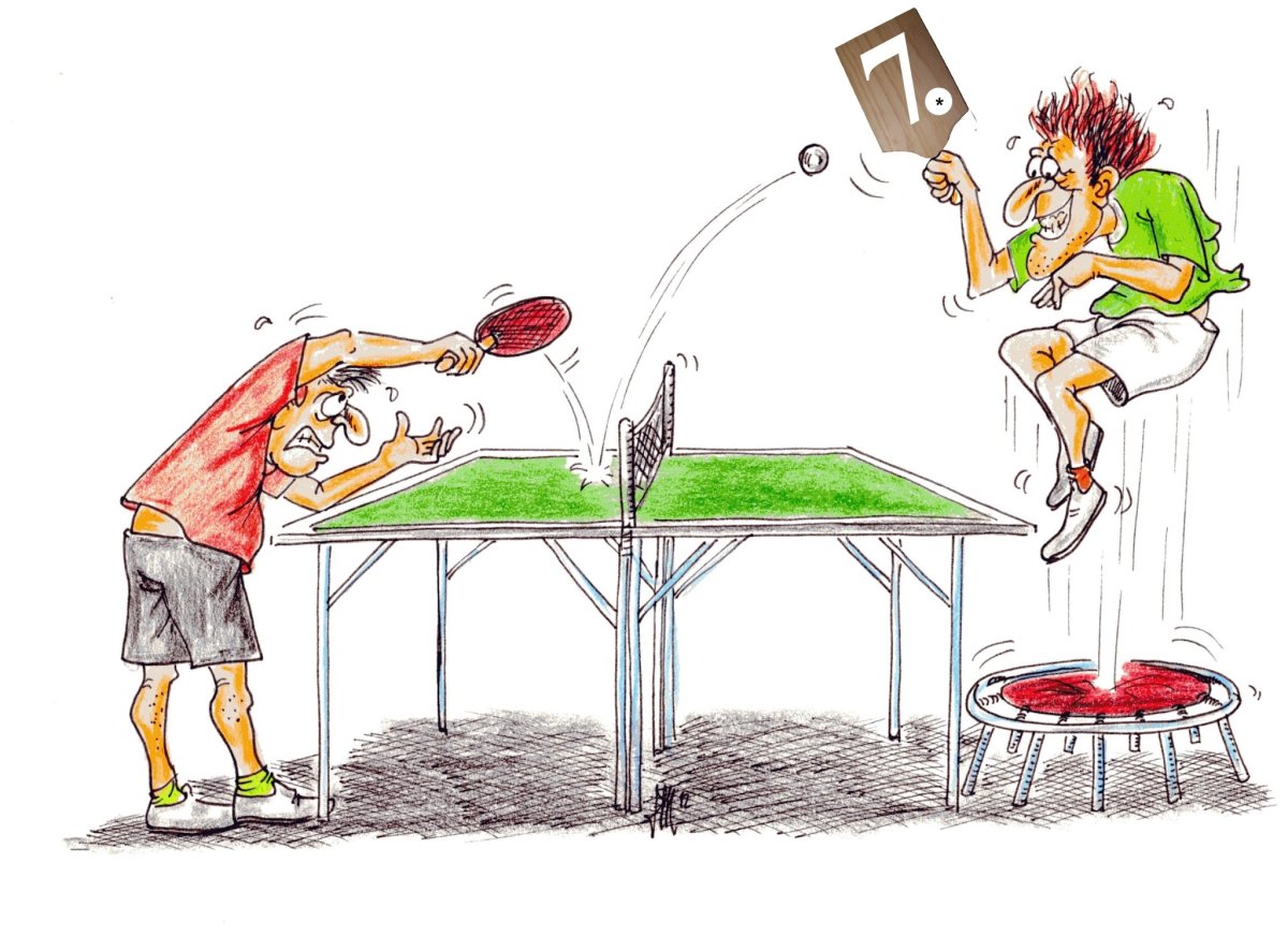 Пинг понг карикатура