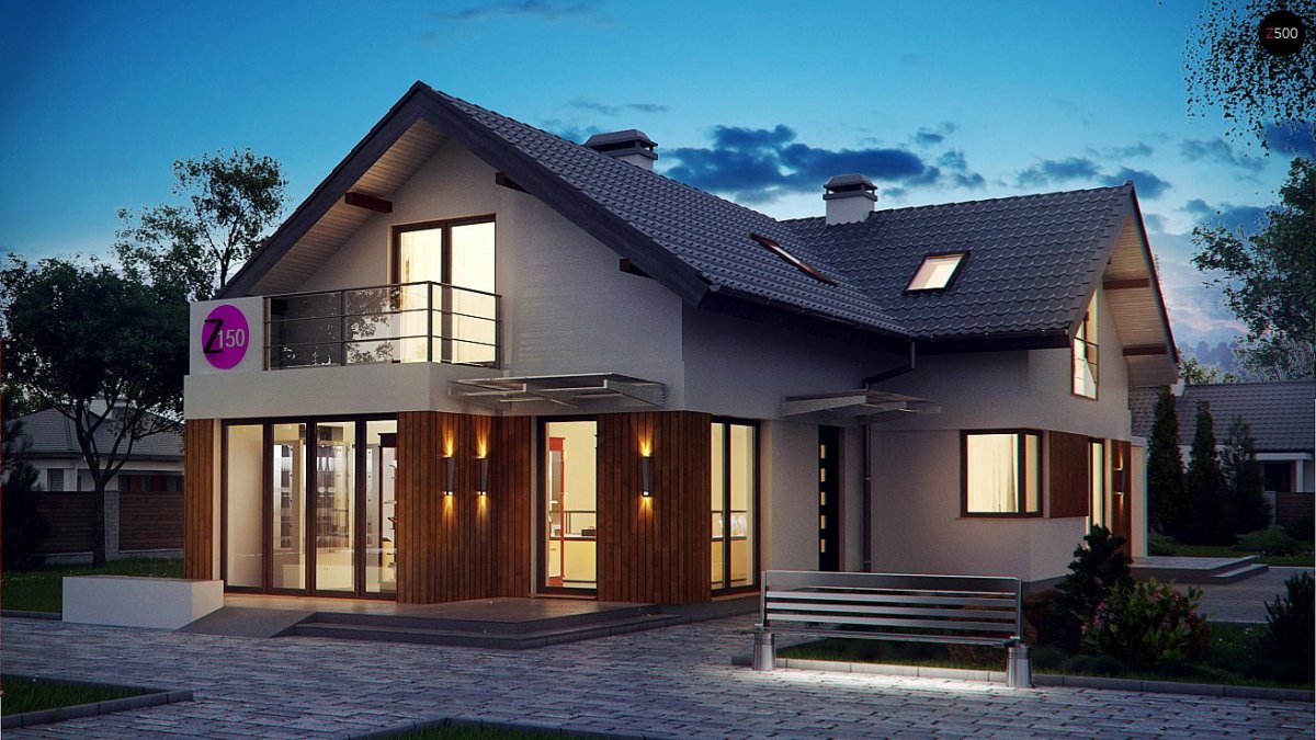 Дом z500 с мансардой
