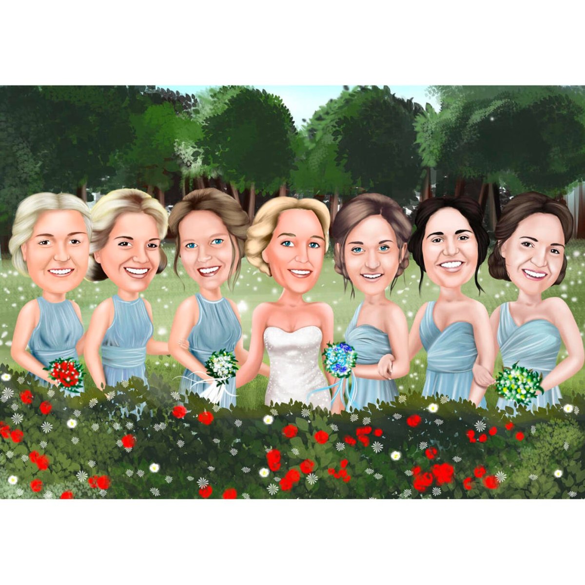 Шаржи на подружек невесты