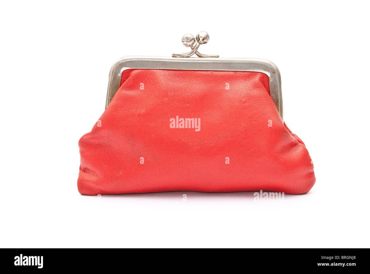 Кошелек открытый старый красный