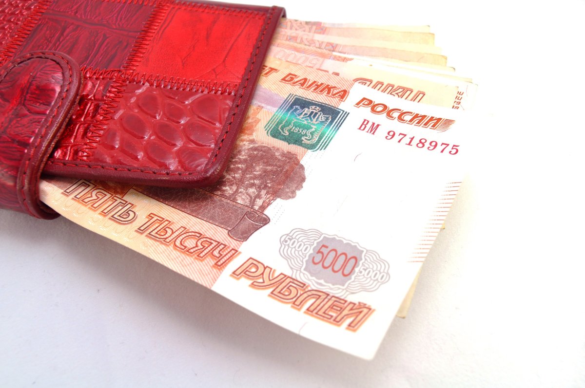 Кошелек с крупными купюрами