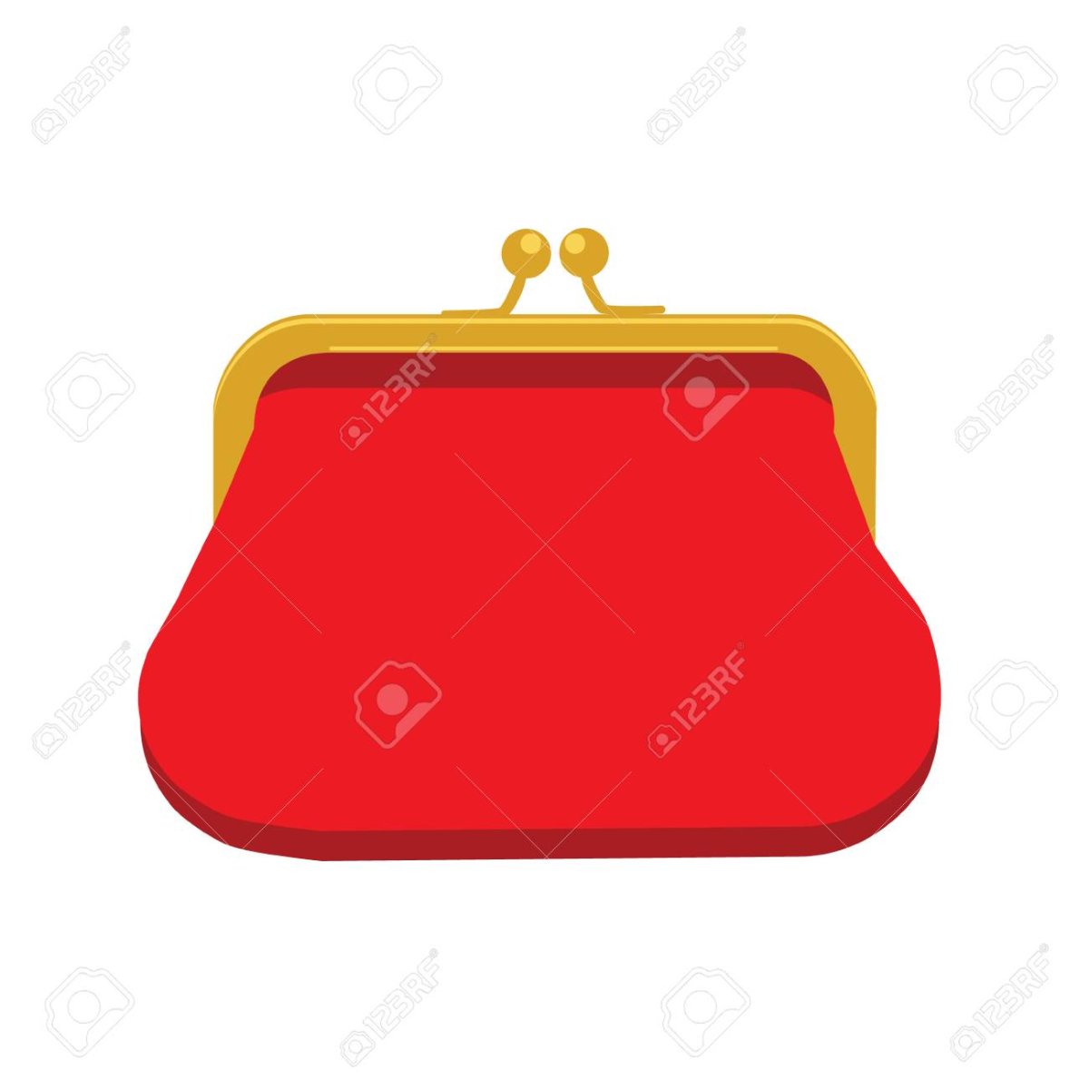 Красный кошелек в руке