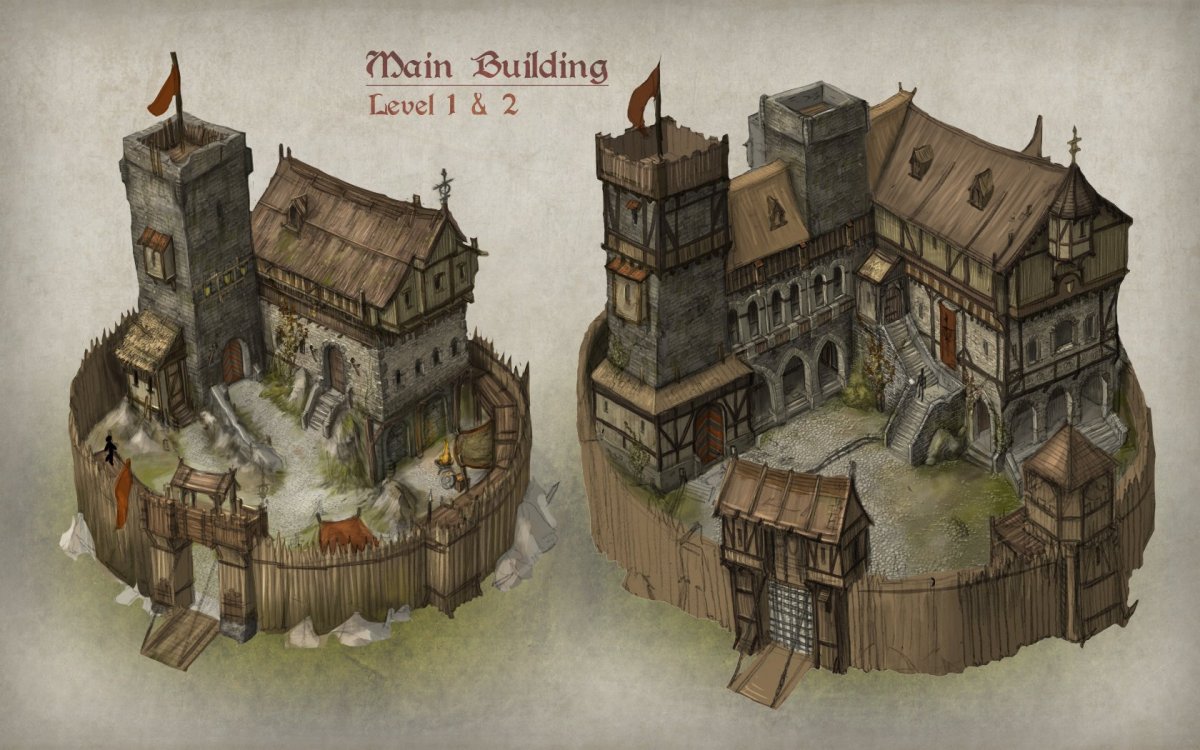 Isometric Castle средневековый город