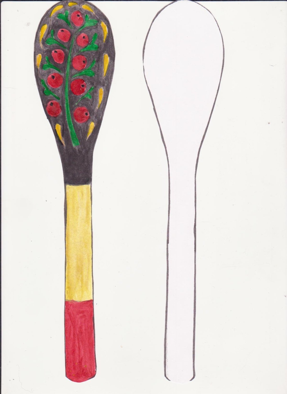 Ложка двойная старинная