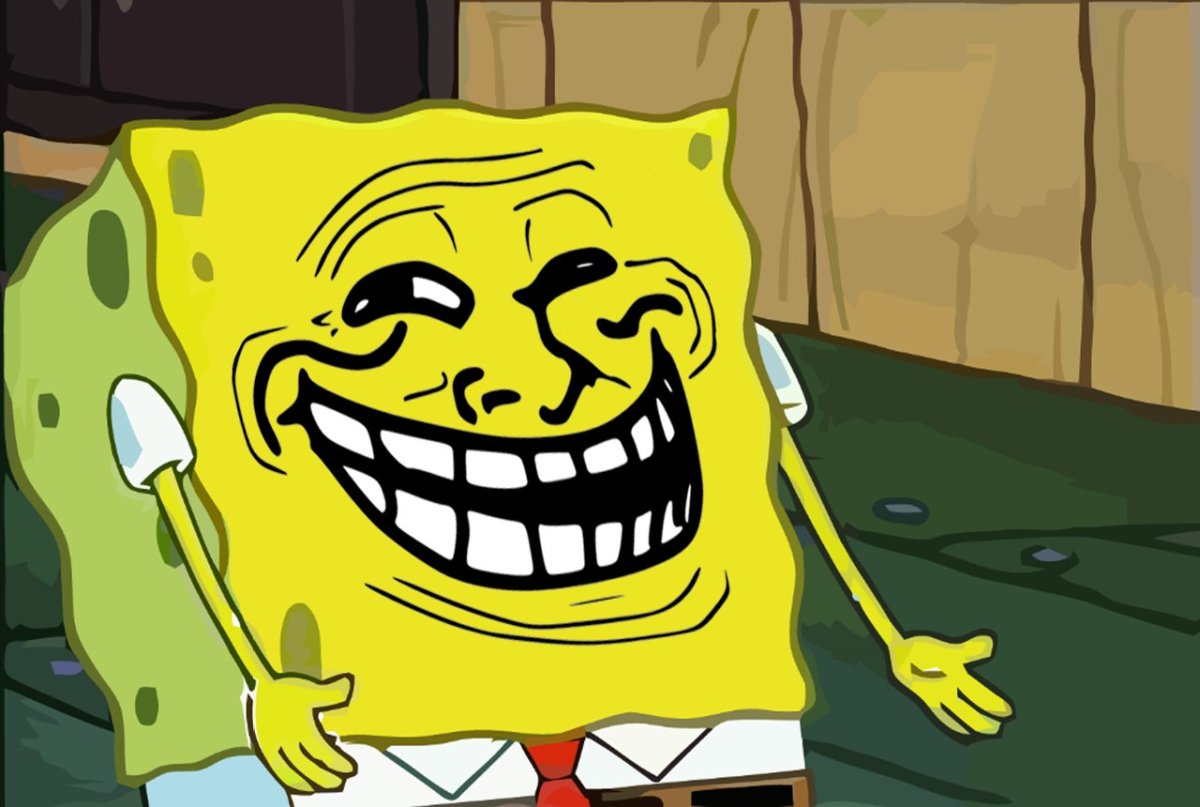 Ехидный Спанч Боб Мем