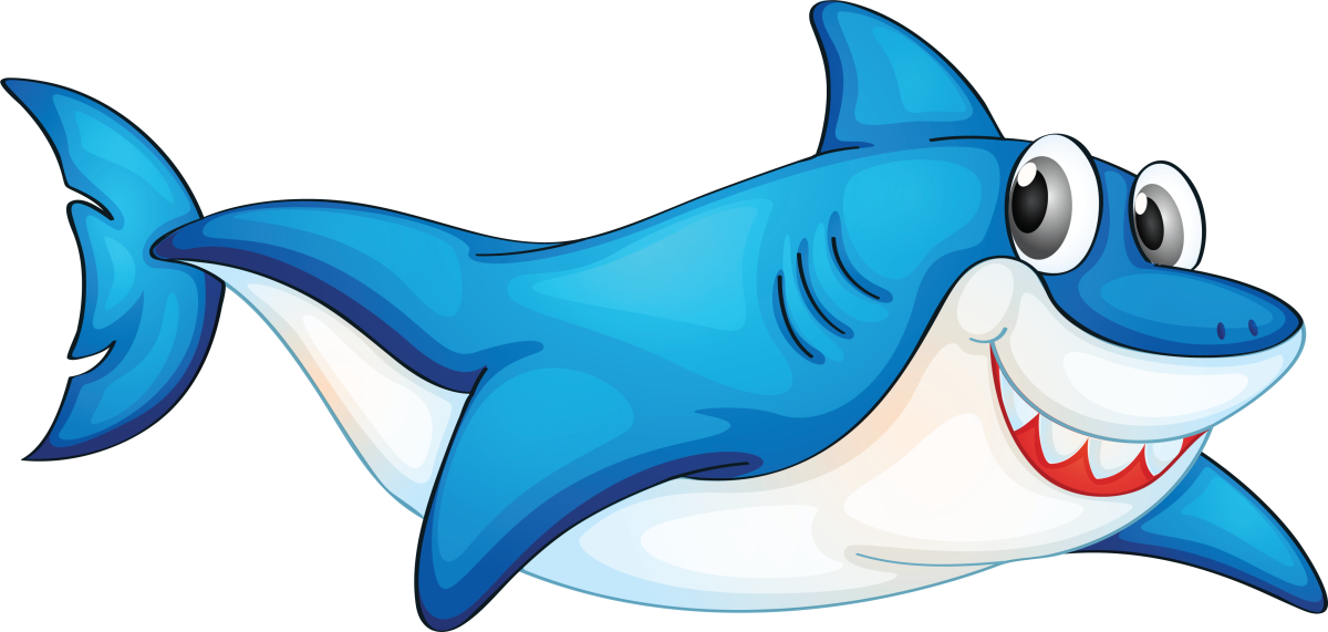 Акула на белом фоне