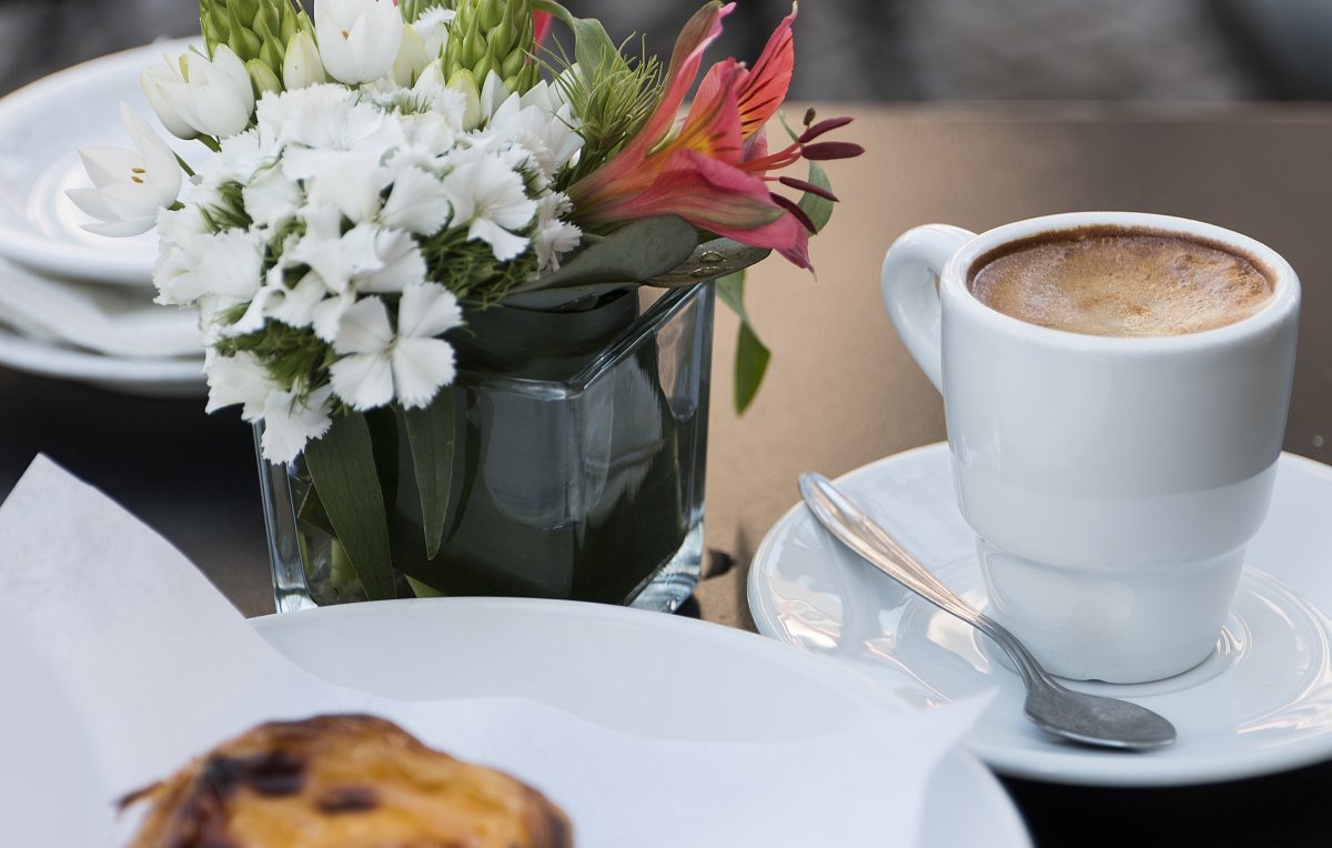 Кофе и цветы