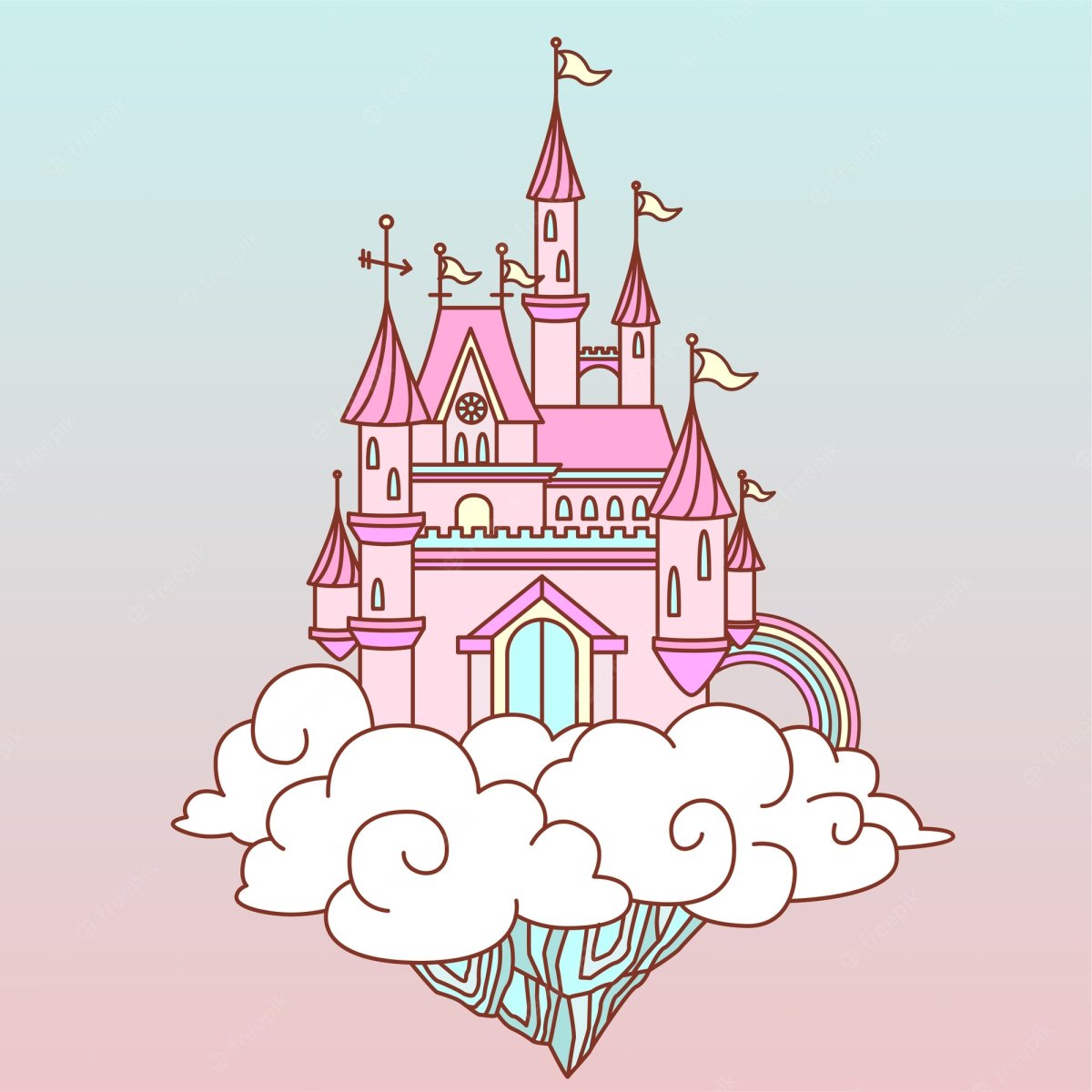 Воздушный замок розовый