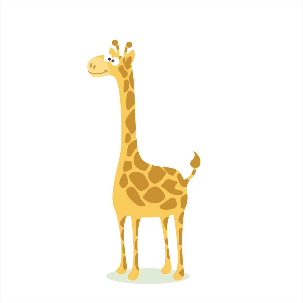 Giraffe на белом фоне