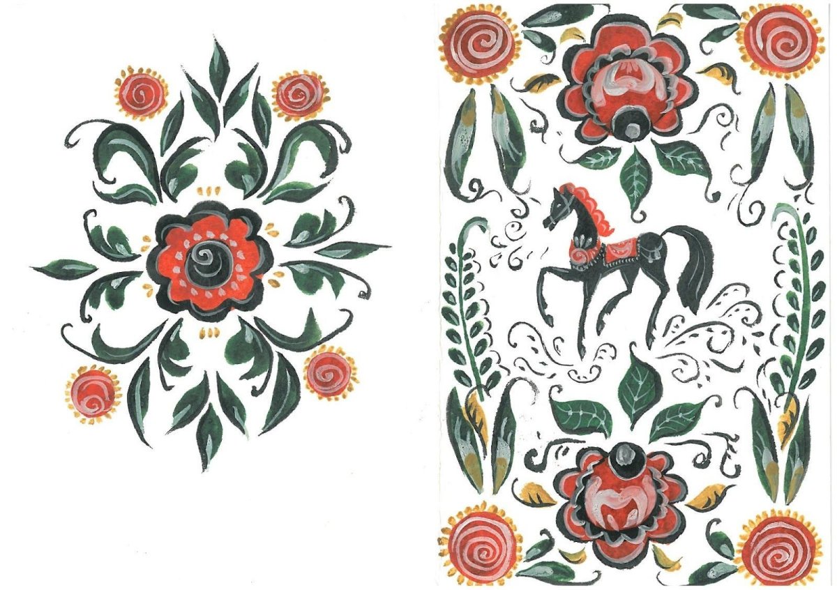 Раскраска дощечка Городецкая роспись для детей