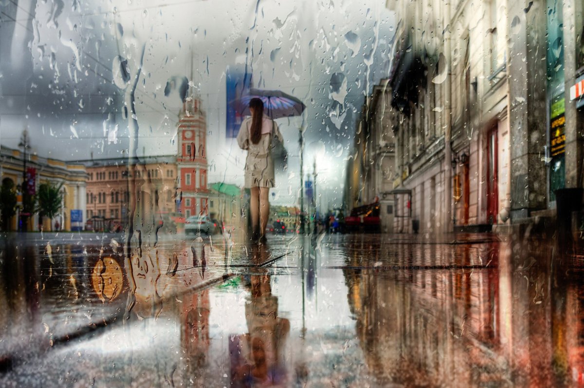 Осенний дождь в городе