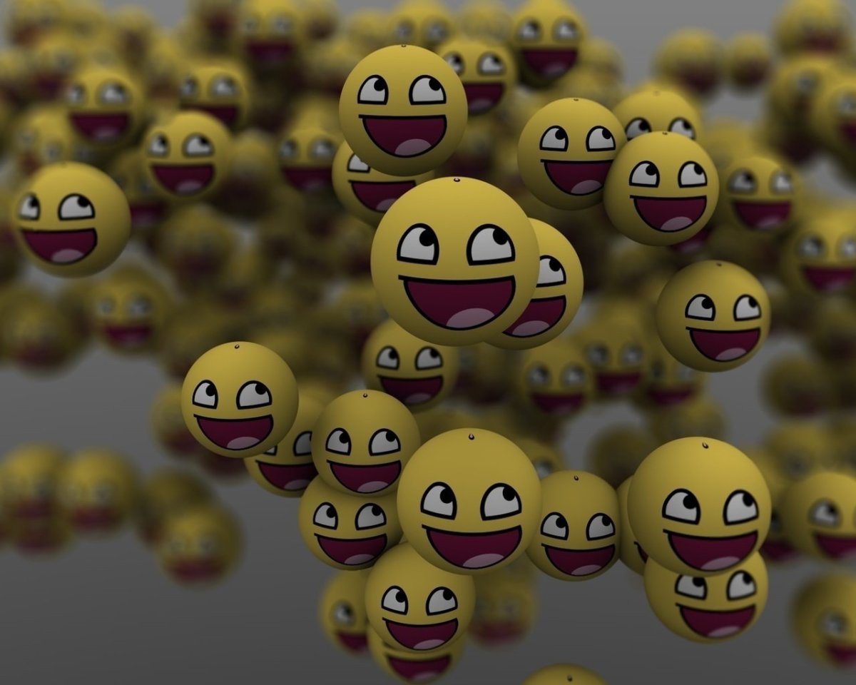 Смайлики много