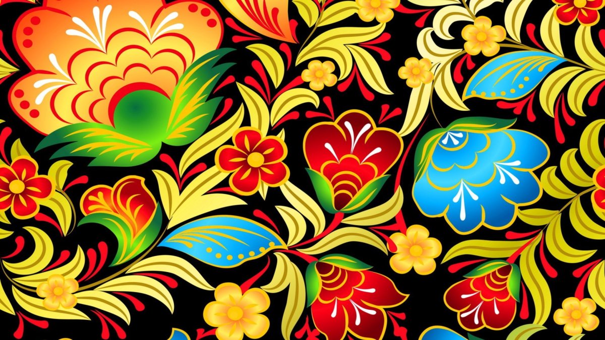 Хохлома роспись паттерн