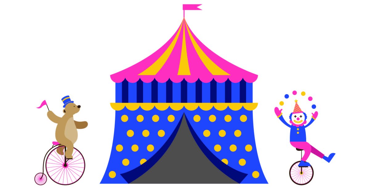 Вывеска цирка рисунок