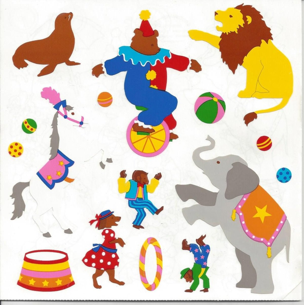 Аппликация. В цирке