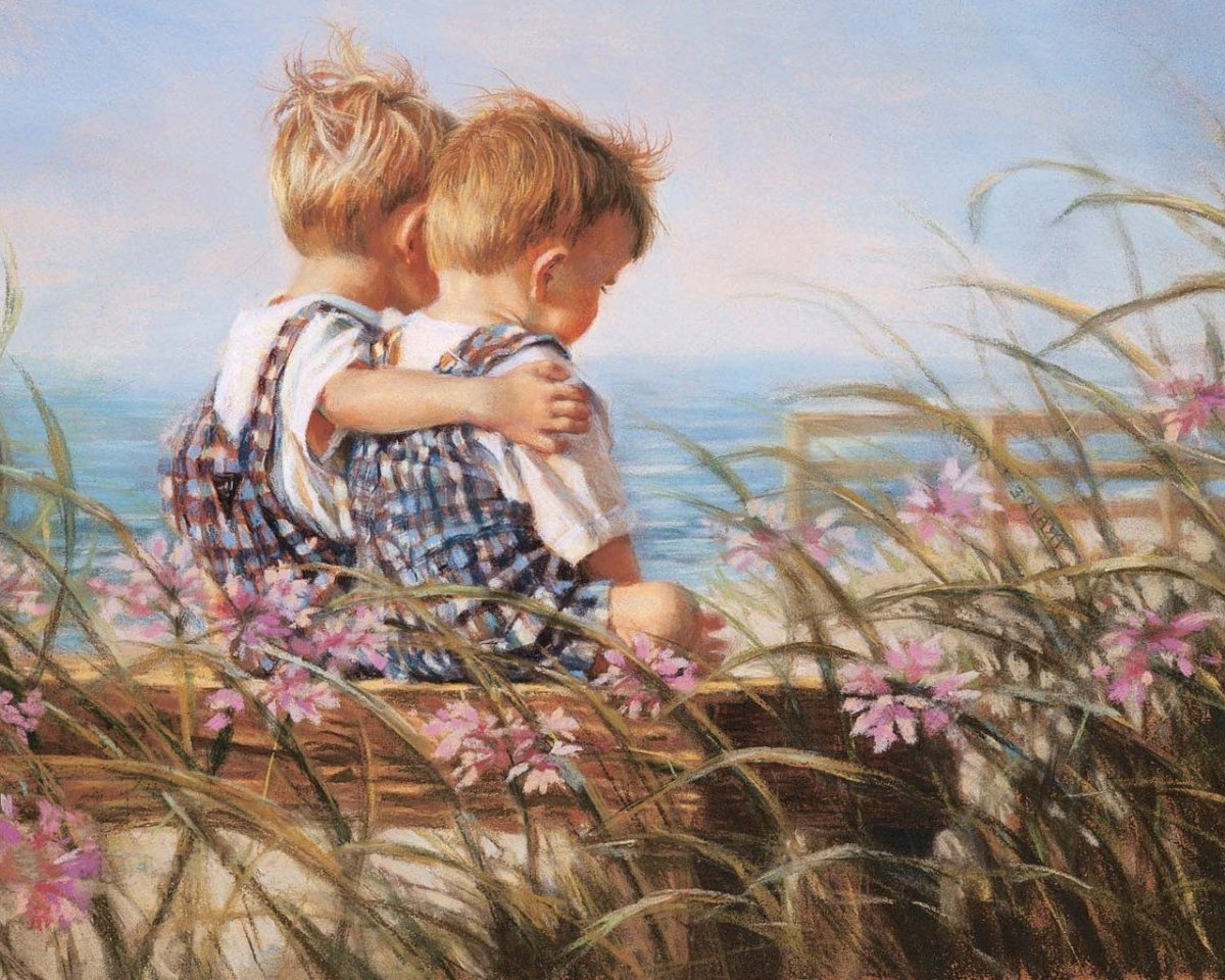 Картина два мальчика