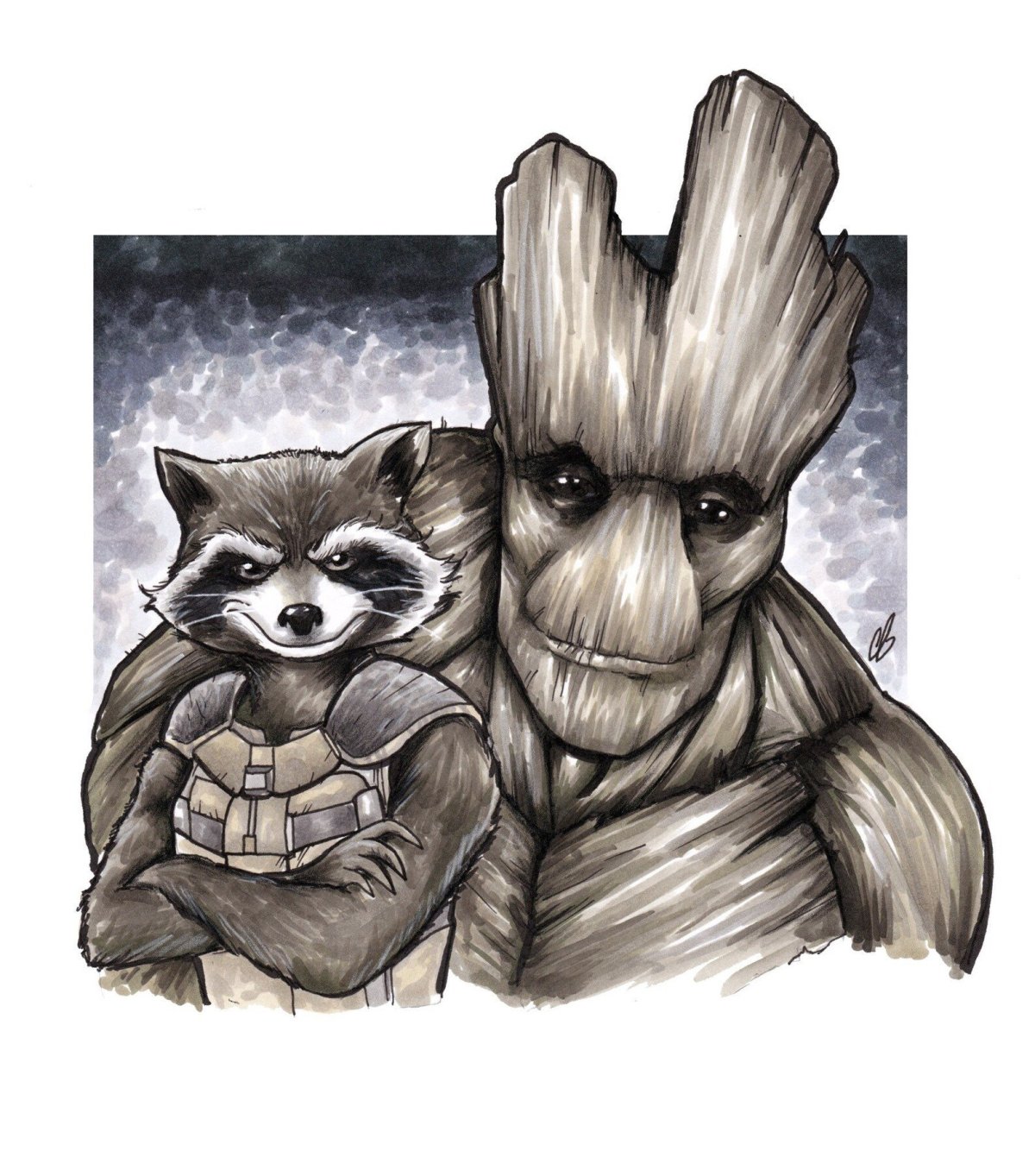 Марвел ракета енот и Грут