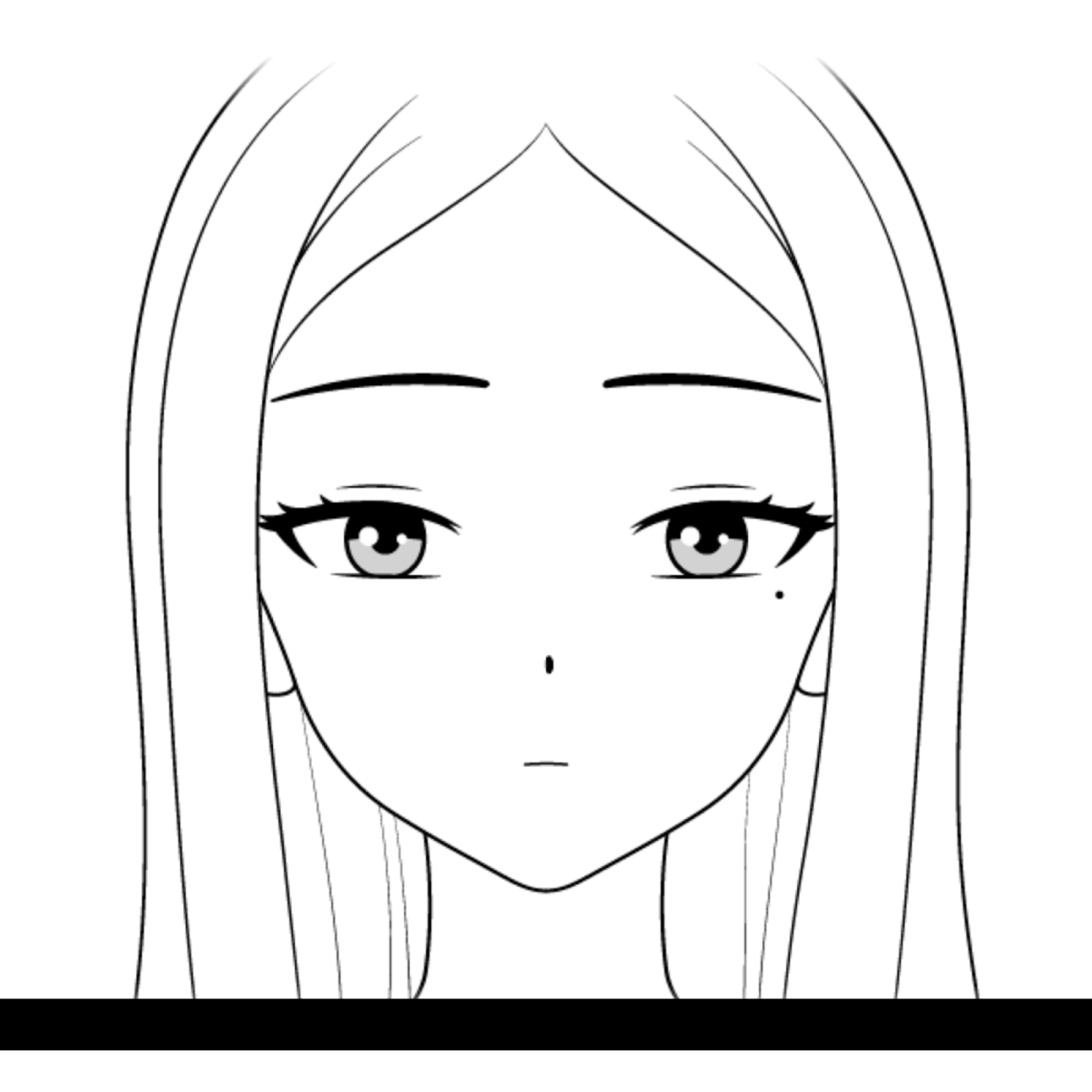 Тянка чёрно белая лицо