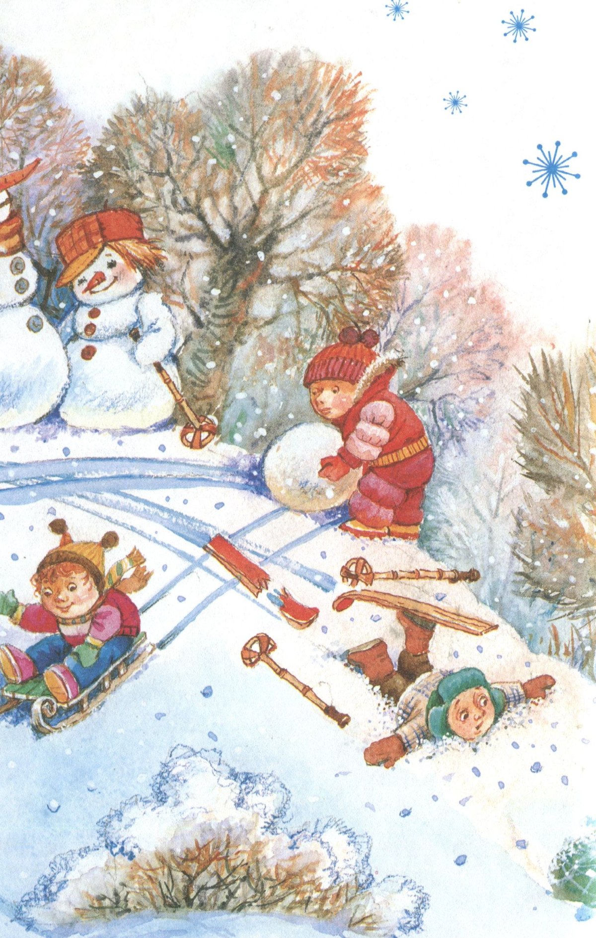 Зима рисунок