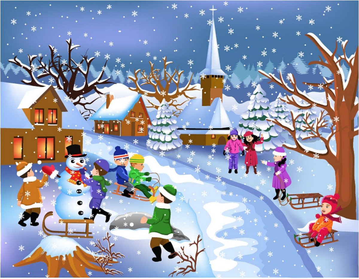 Зима иллюстрации для детей
