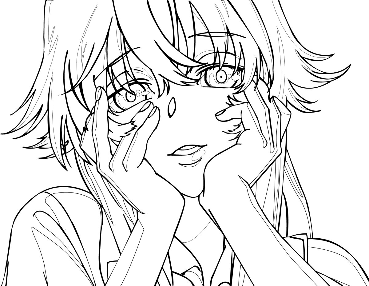 Раскраски аниме ангельские ритмы