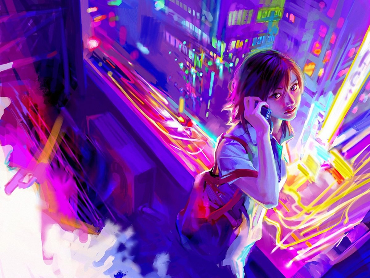 Арты в стиле неон