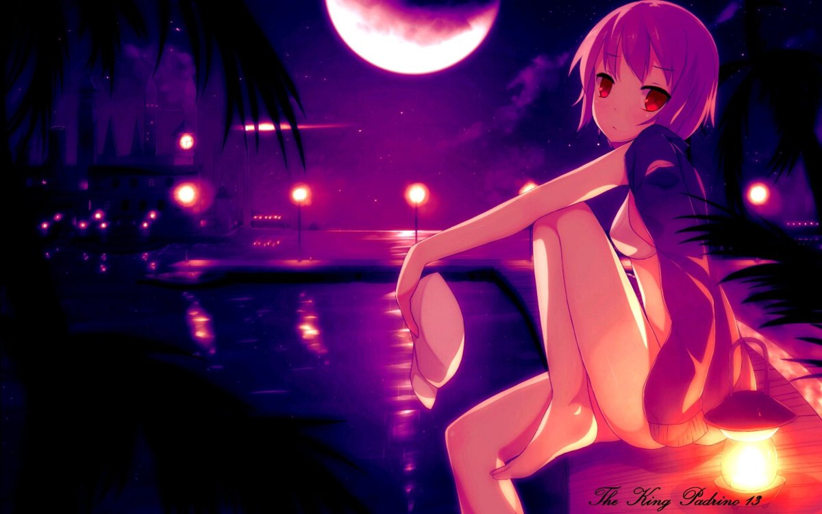 Аниме девушка ночь