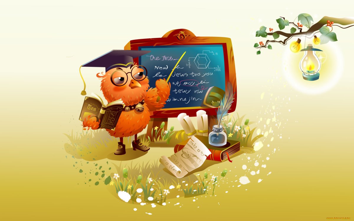 Плакат на день учителя с совой