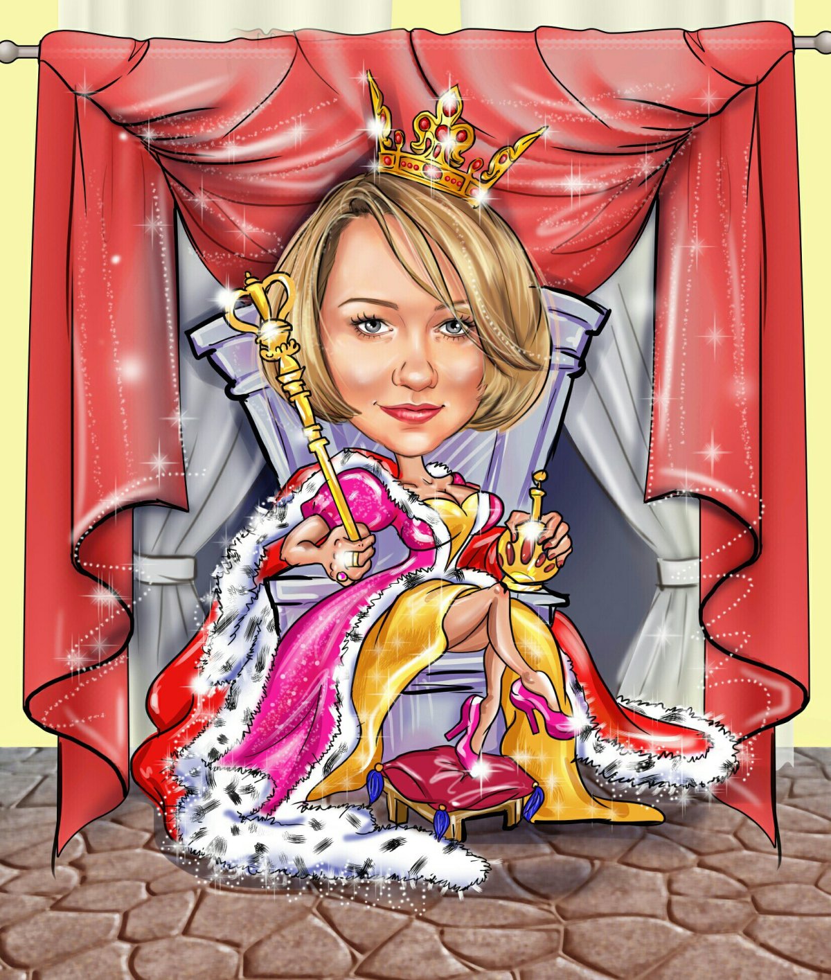 Шарж царица Королева