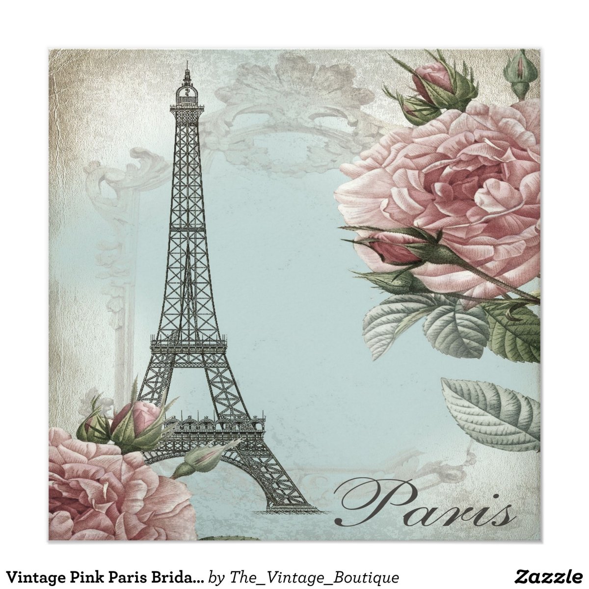 Открытка с днем рождения Париж