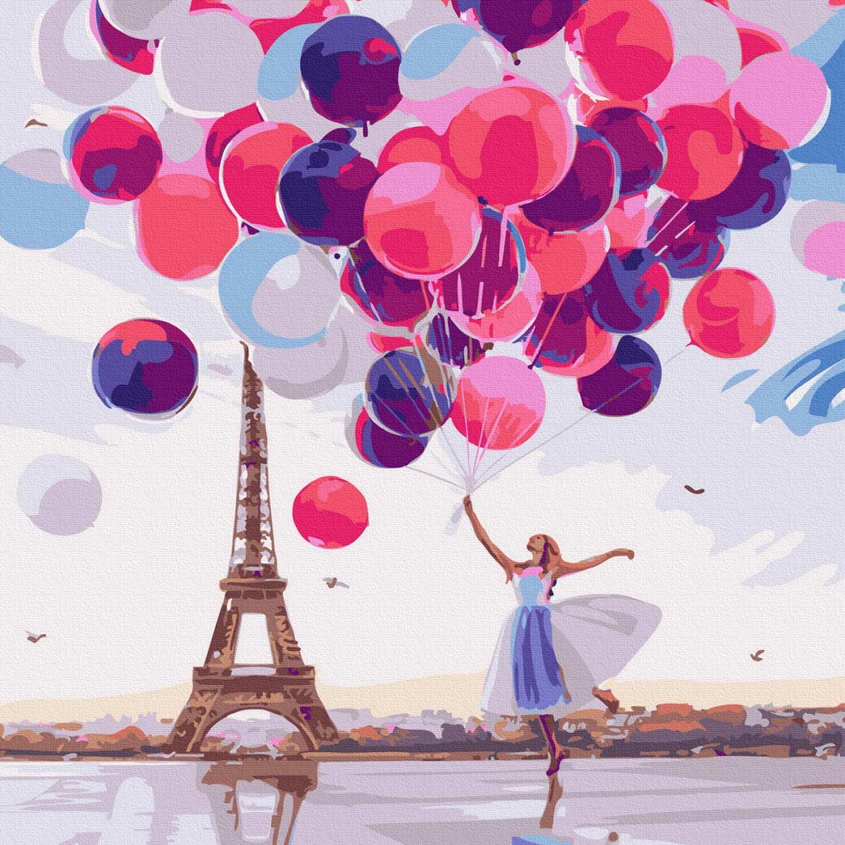 Подружки с шариками в Париже