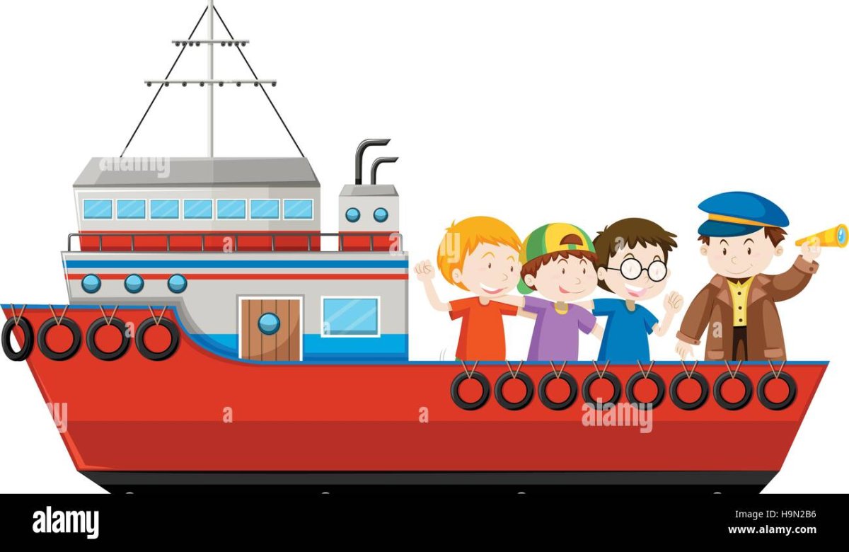 Векторные иллюстрации команда и корабль