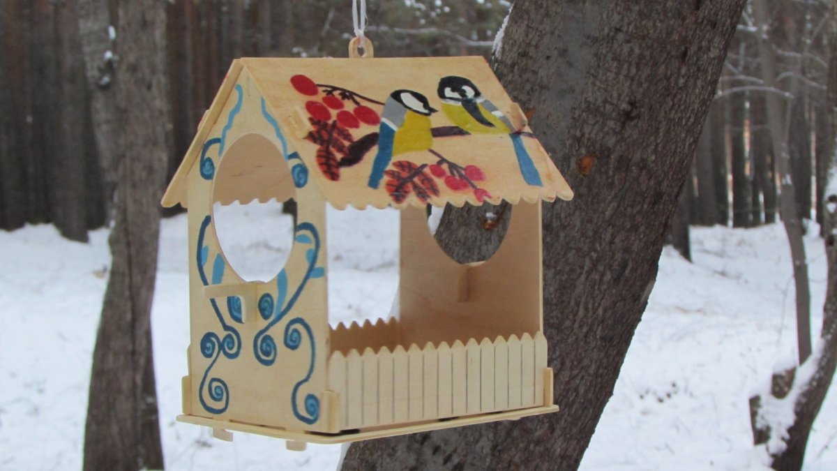 Новогодние птички для декупажа