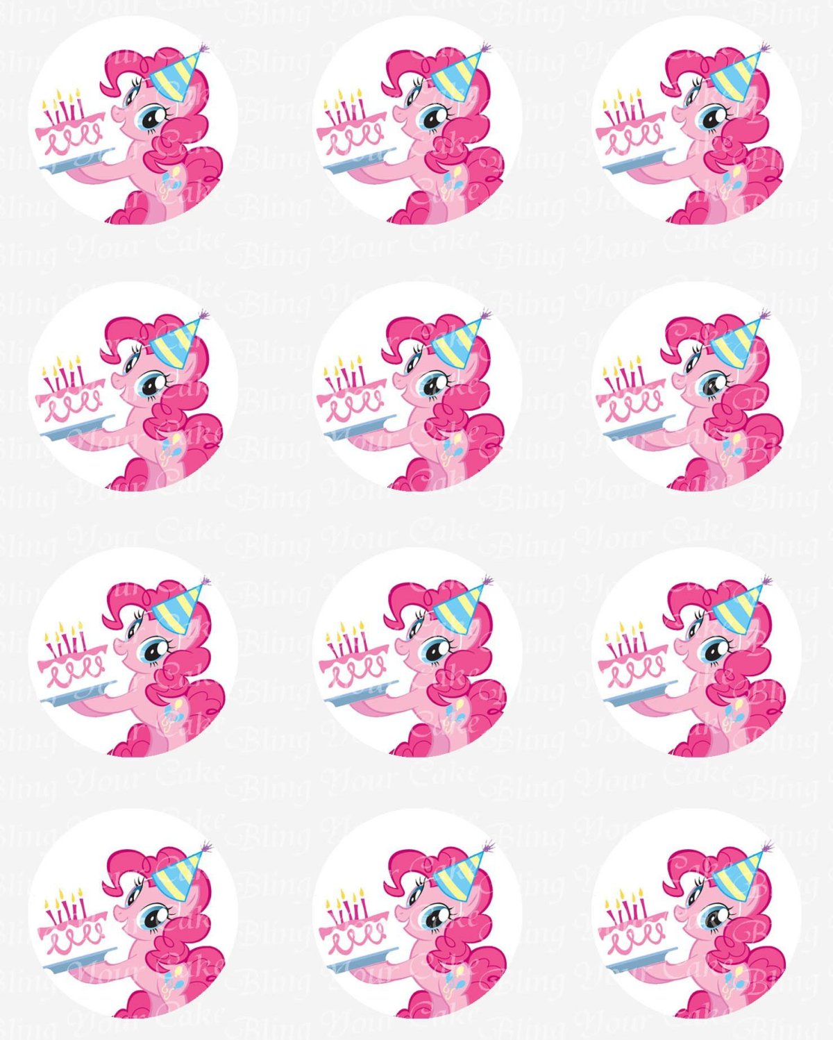 Пинки Пай сахарная печать